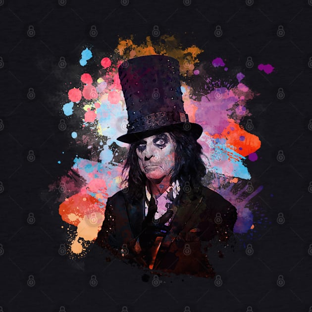 Alice Cooper - Watercolor Illustration by Punyaomyule